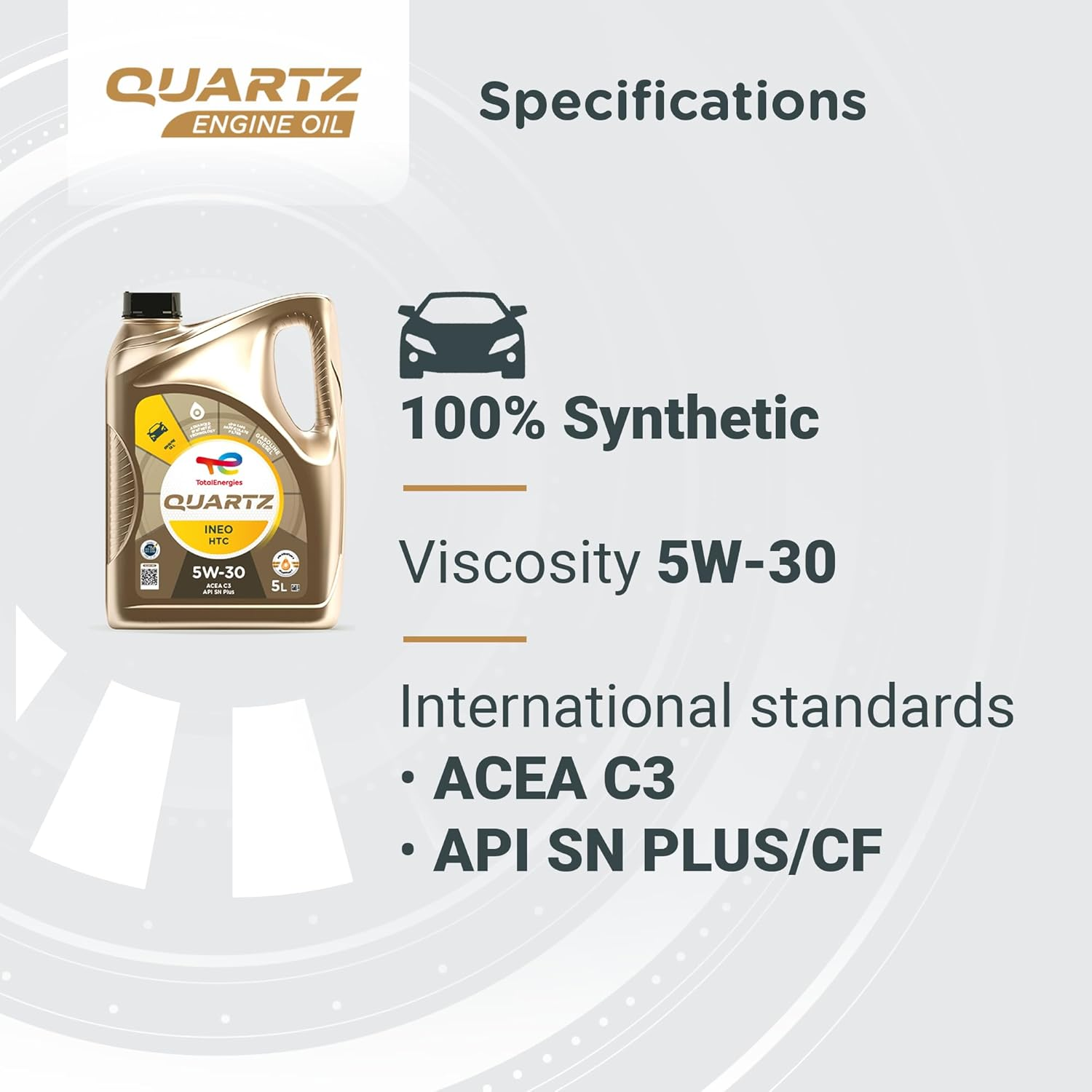 Totalenergies Quartz Ineo HTC 5W-30 Engine Oil 5 Liter image number 2