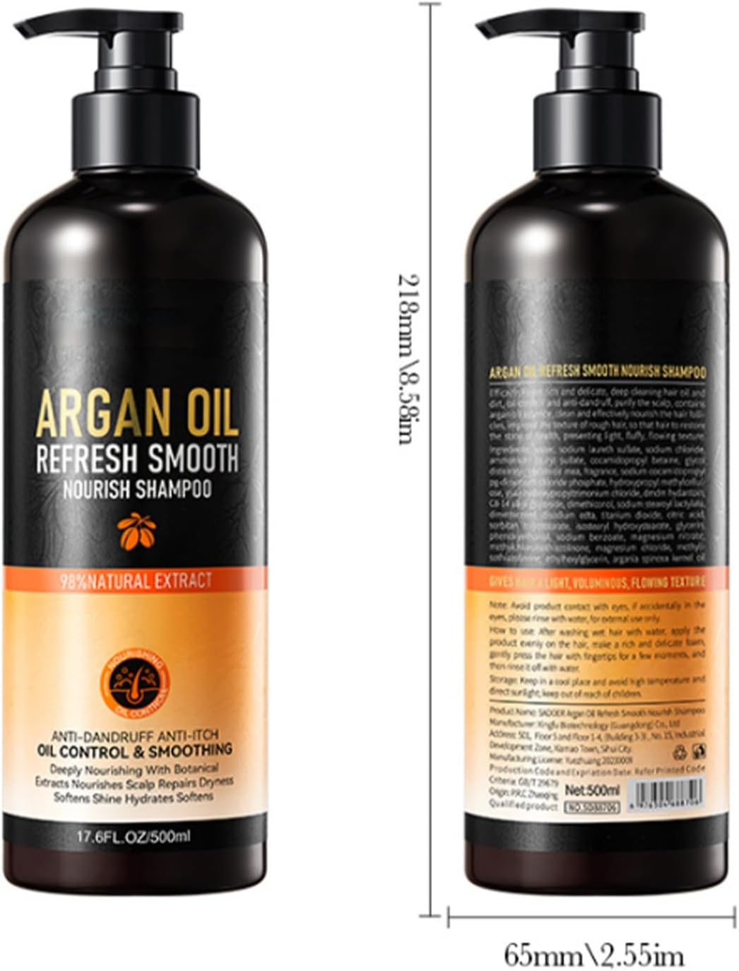 Tiaobug 500Ml Glycerin Shampoo Conditioner Duo and 500G Hair Mask Deep Moisture Repair All Hair Textures Shampoo One Size image number 3