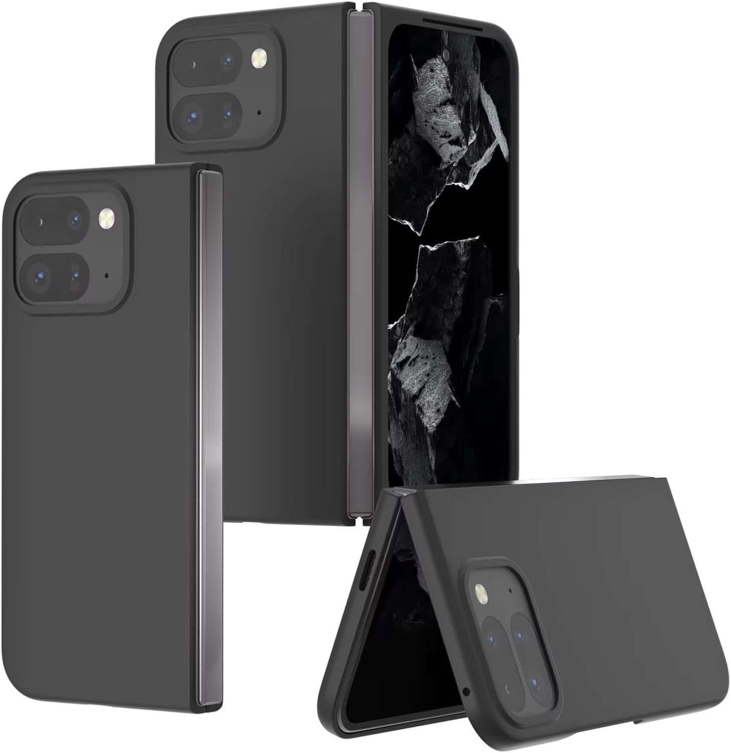 HONLEN Case Suitable for Google Pixel 10 Pro Fold (8 Inches), Hard PC Silicone Mobile Phone Case, Drops and Scratch-Resistant - Orange