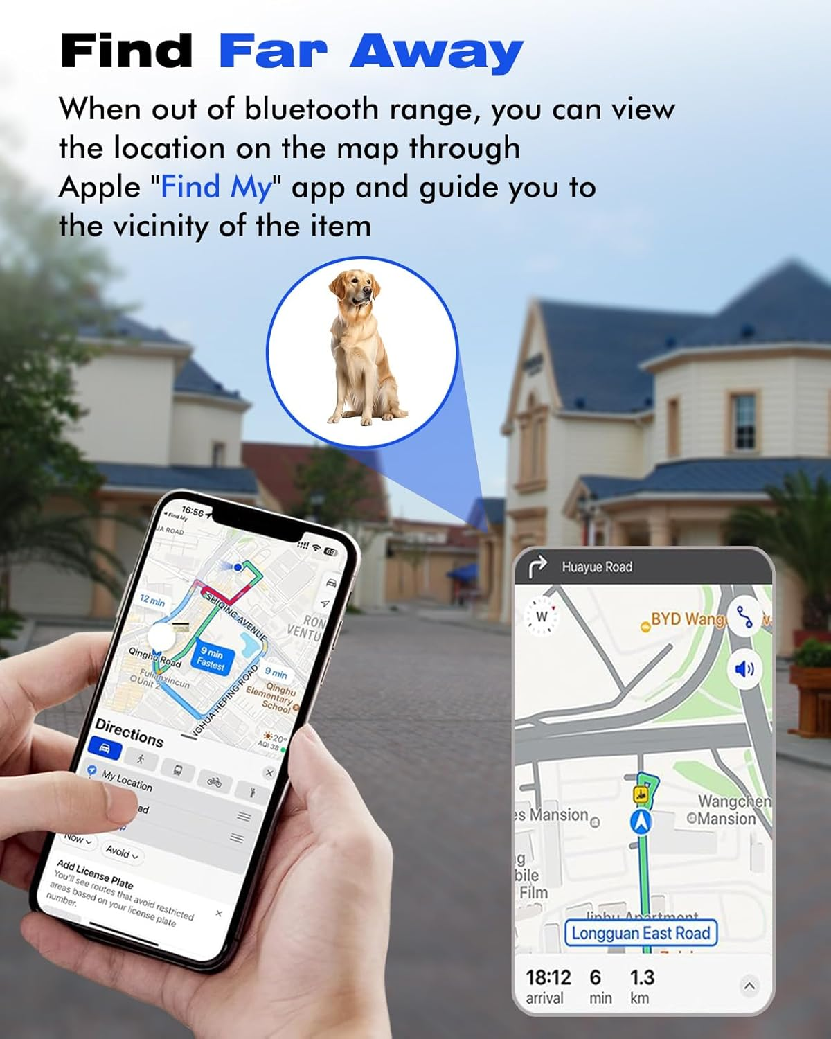 VISOOP Air Tags 2Pack with Holder Case, Smart Bluetooth Tracker Compatible with Find My(Ios Only), Item Finder Locator for Pets/Keys/Bags/Luggage Suitcases, Replaceable Battery Waterproof-Black image number 3