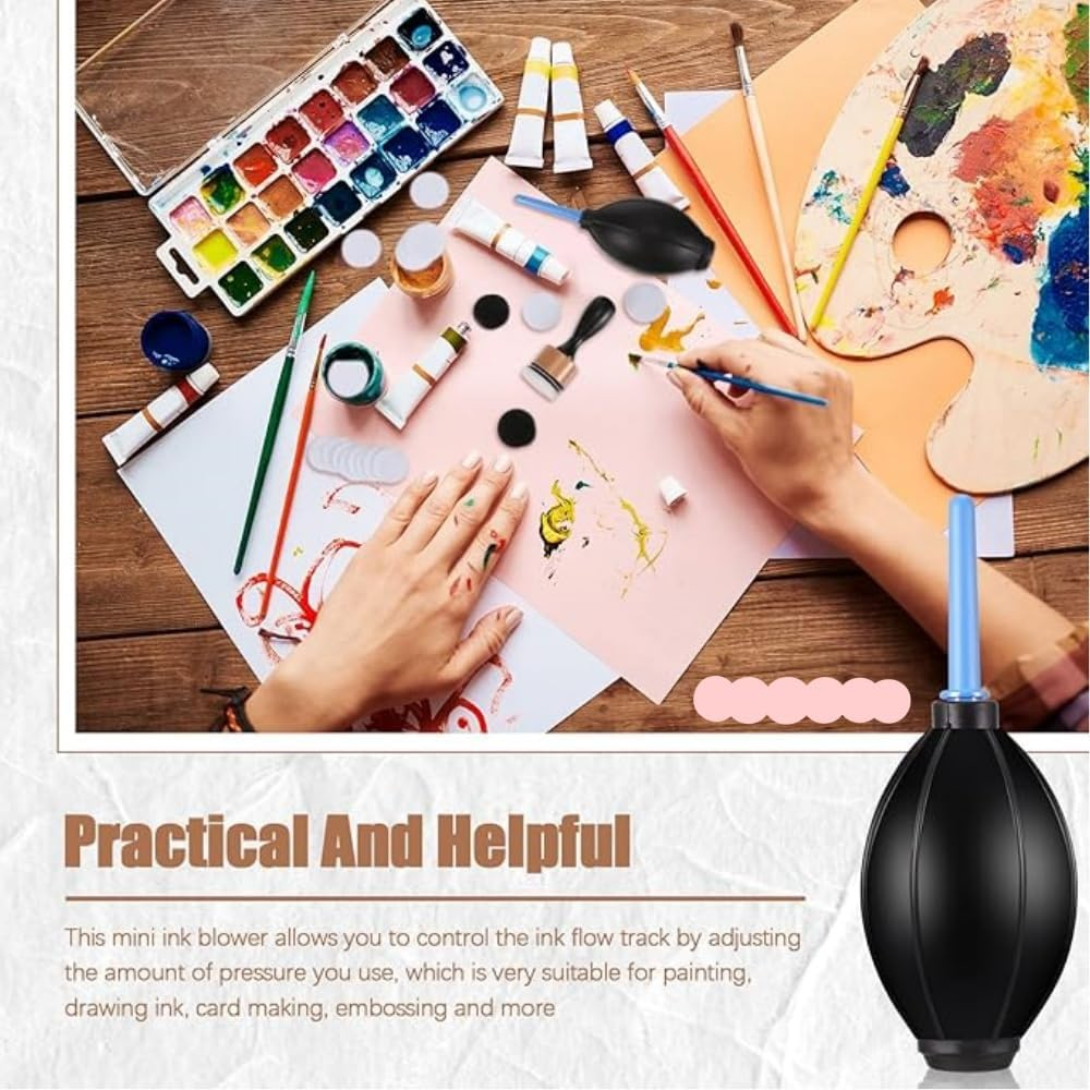 Jindizi 4Pack Soft Tip Silicone Air Blower Blaster Pump Dust Cleaner,Dust Blower Dust Cleaner Lens Blower Air Blaster, with Silicone Air Nozzle,Rubber with Soft Nozzle