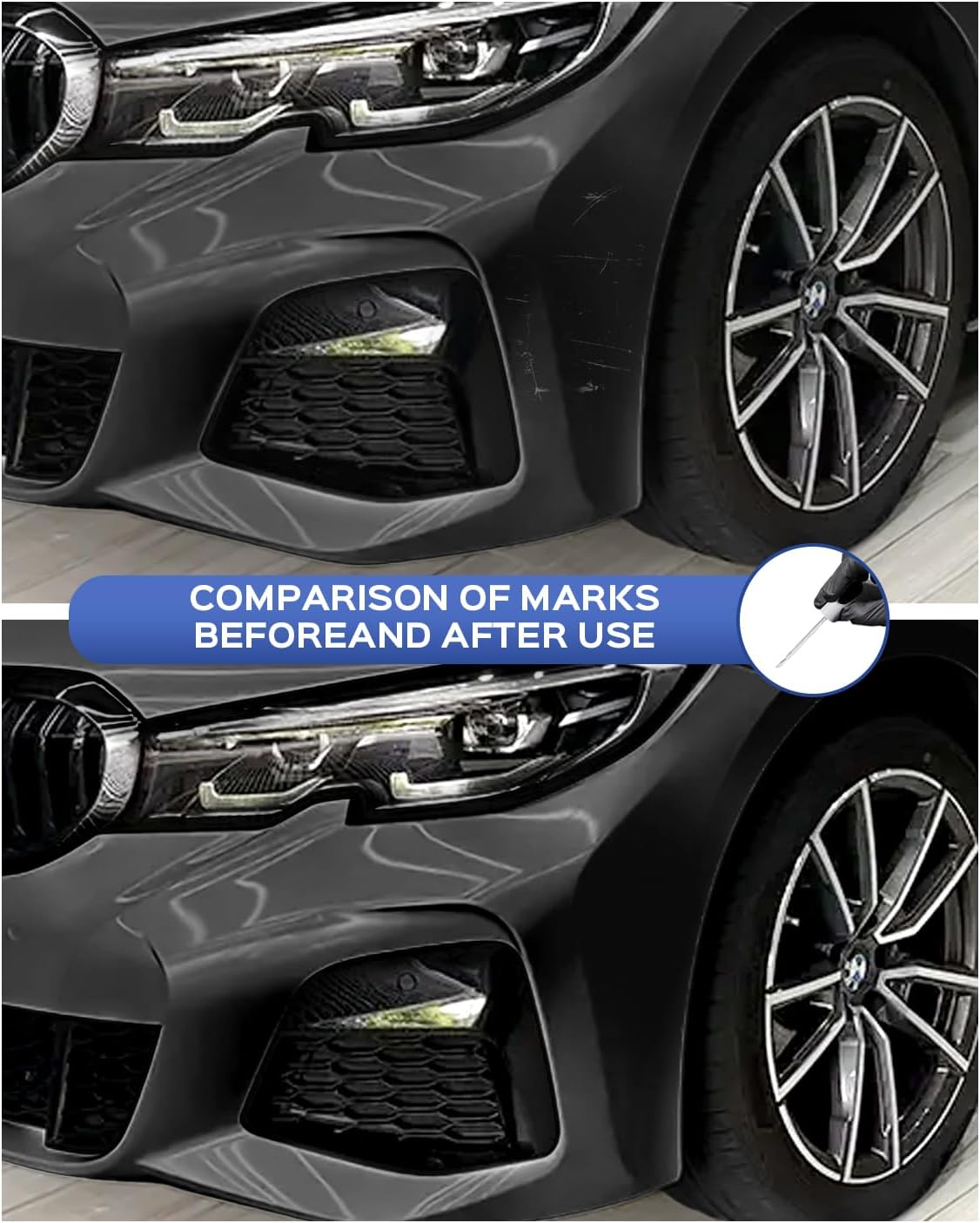 416 Carbon Black Metallic Touch up Paint Repair Kit Compatible with BMW - DIY Kit Exactly Matches Chips and Nicks image number 6