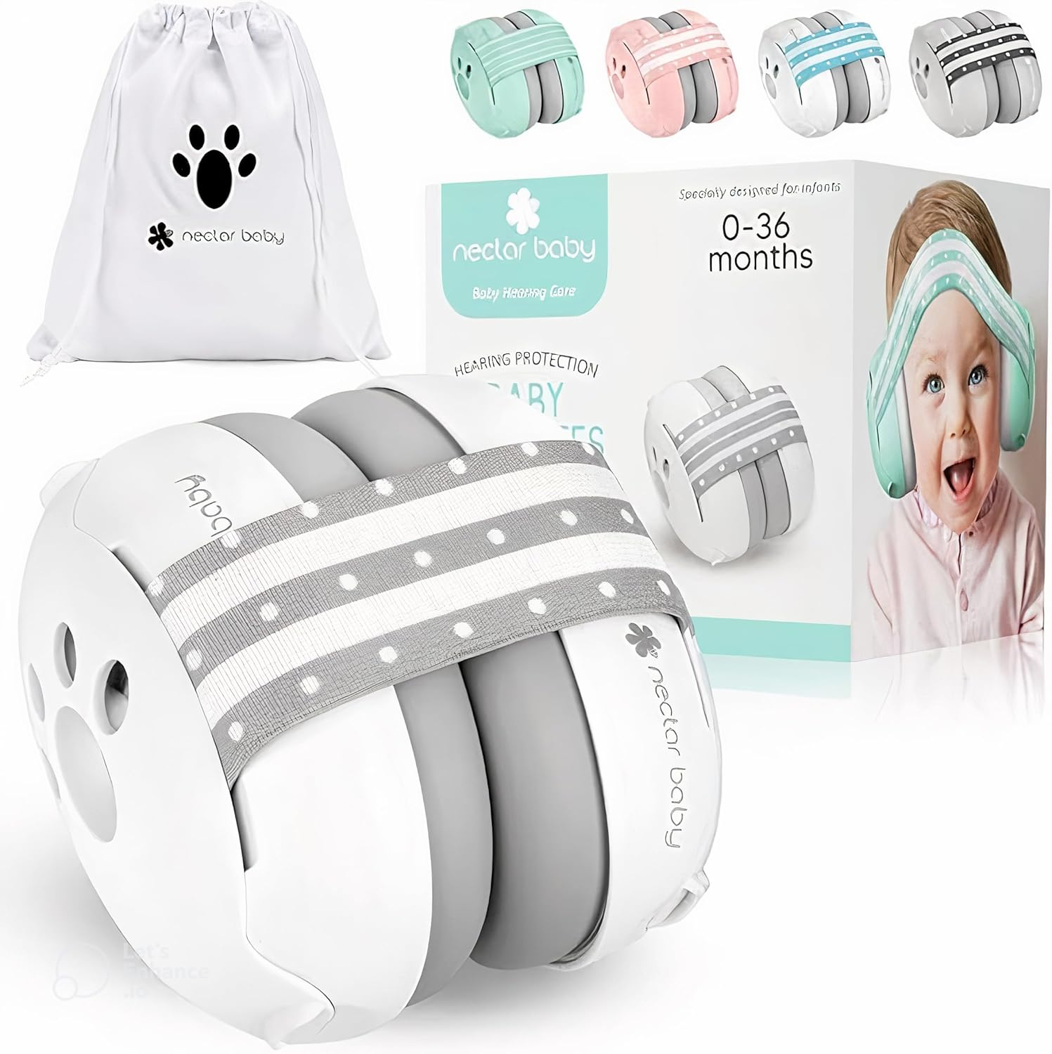 Baby Ear Protection, Noise Cancelling Headphones for Babies, Noise Reduction Earmuffs for Infant and Toddlers up to 36 Months