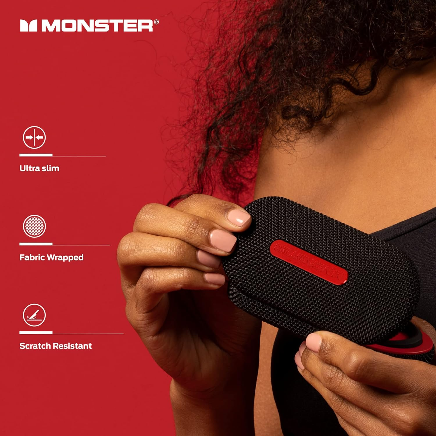 Monster DNA Fit - Wireless Arc Headphones - In-Ear Bluetooth Earbuds - Noise Reduction - Waterproof - Ergonomic - Black image number 3