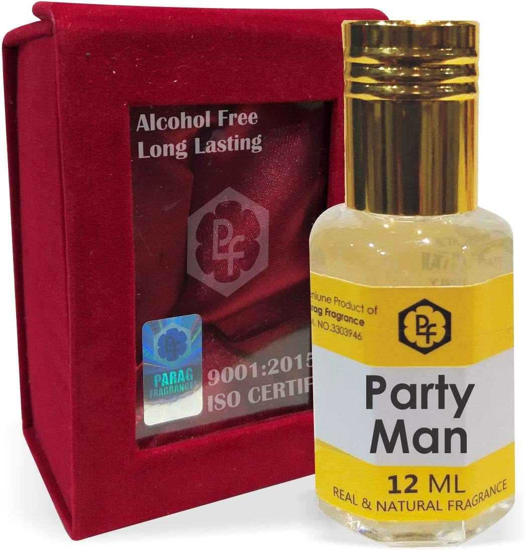 Parag Fragrances Party Man Attar 12Ml with Precious Gift Pack|Best Attar for Man|Long Lasting Attar|Ittar|Attar|Perfume|Fragrance Oil| Man Also Available in 25Ml/100Ml/500Ml