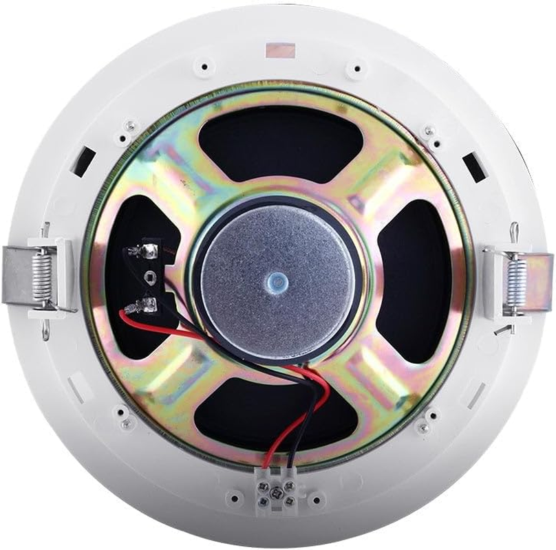 Giantz 6&rdquo; Ceiling Speaker, Set of 6 80W Stereo Audio Speakers Tweeter Wall Mount Home Theatre System, Metal Cover Voice Coil and 2 Retaining Clips White image number 4