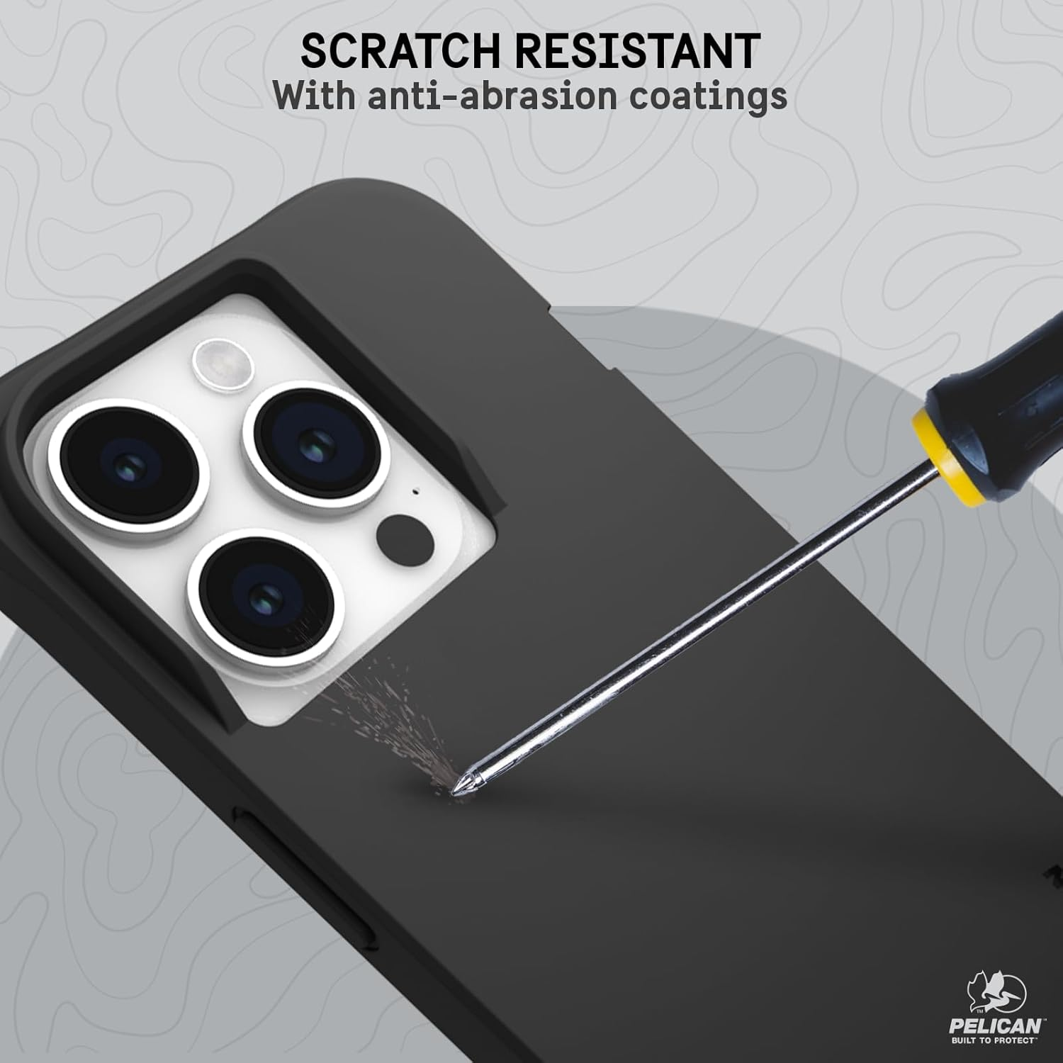 Pelican Ranger Series - Iphone 15 Pro Case 6.1' [Wireless Charging Compatible] Protective Phone Case with Anti-Scratch Tech [12FT Mil-Grade Drop Protection] Slim Rugged Cover for Iphone 15 Pro - Black - Black Magsafe image number 2