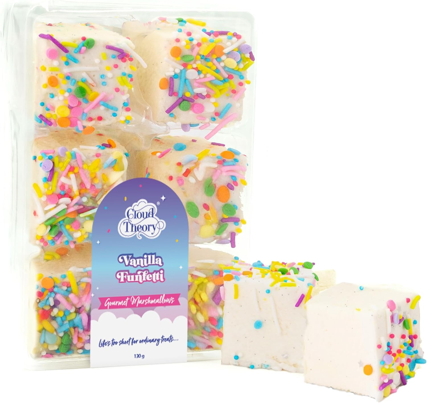 Cloud Theory Vanilla Funfetti Gourmet Marshmallow - 6 Pcs Tray