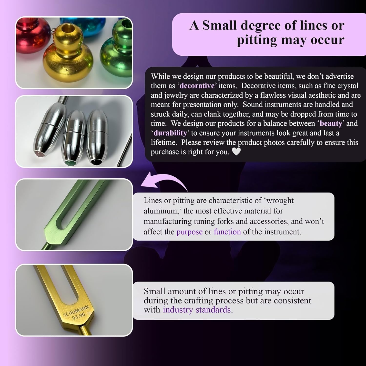 9Pc Secret Solfeggio Tuning Fork Set - Designed Specifically for Use with Boot Attachments - Cranial Stimulation, Bone-Tuning, Meridian Lines - Sound Healing and Biofield Harmonization &ndash; Multicolor - Multicolor image number 5