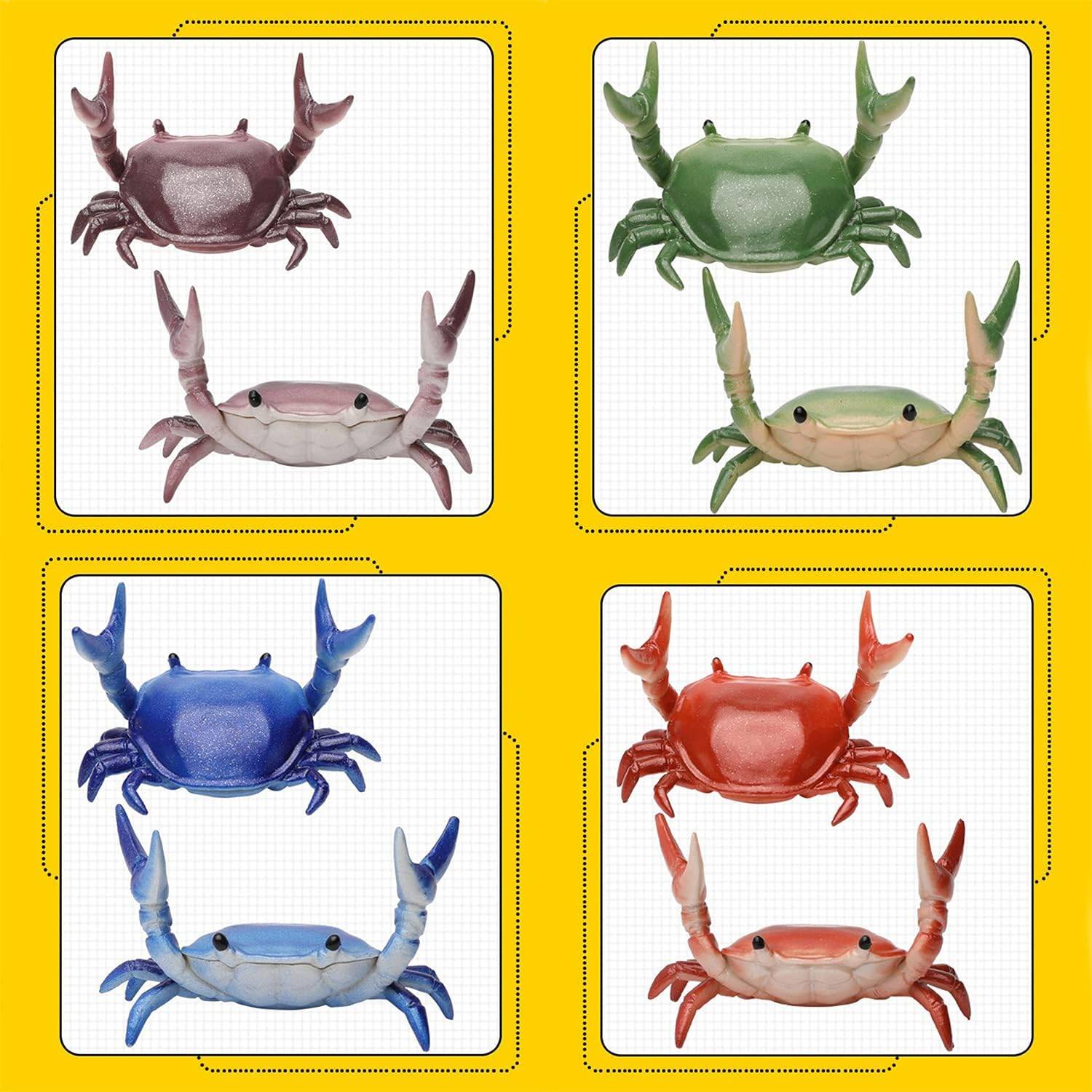 4PCS New Japanese Creative Cute Crab Pen Holder Weightlifting Crabs Pen Stand for Desk Stationery Gift image number 3