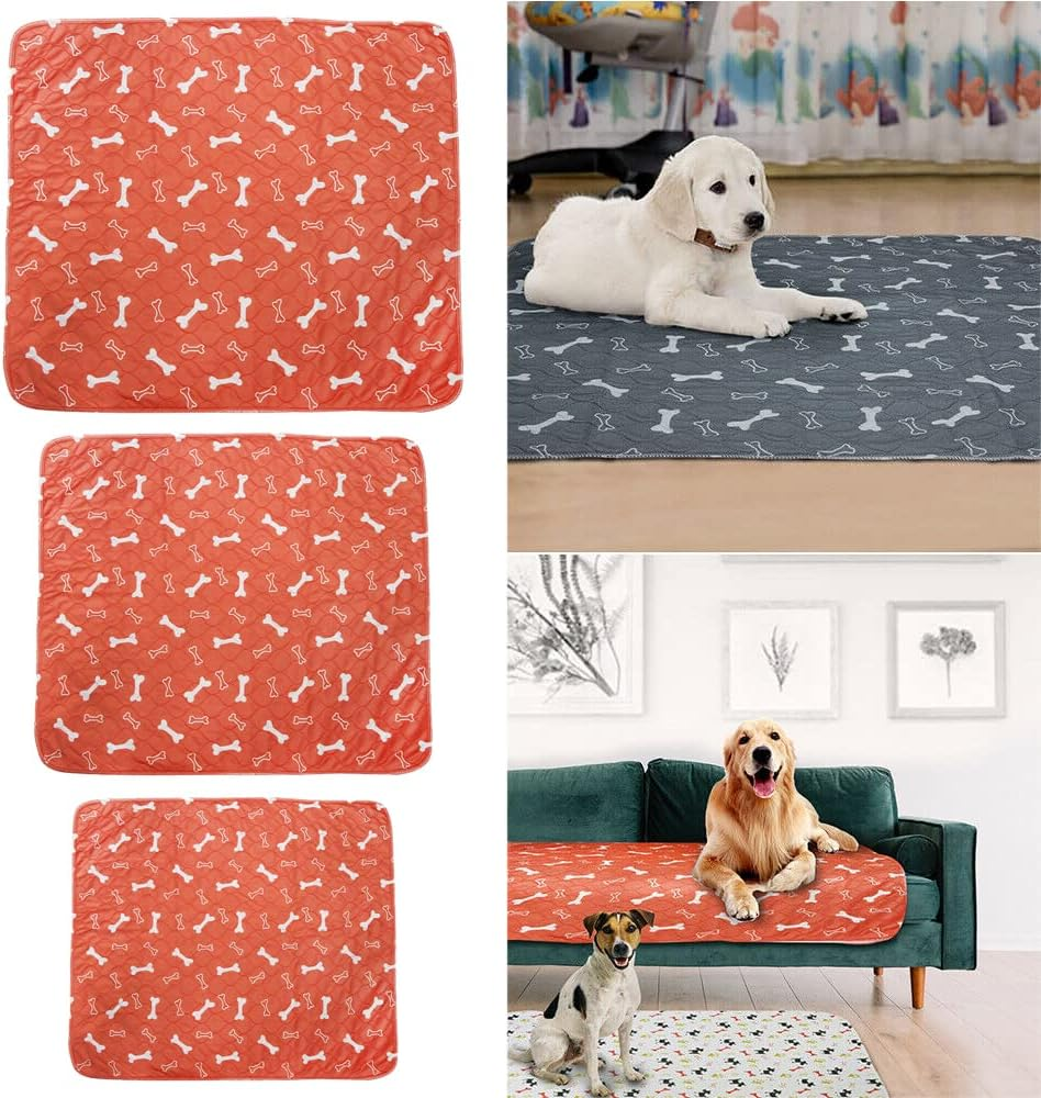 Pet Dog Cat Puppy Training Pee Reusable Pads Cushion Bed Absorbent Mat Washable,70X80Cm - Grey Bone image number 1
