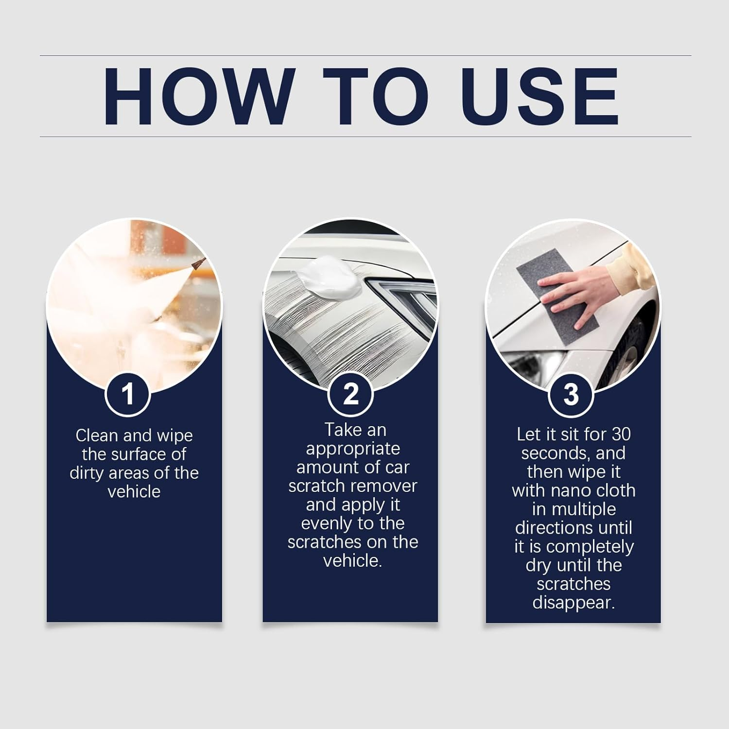 2 Pack Pro Grade Quik Scratch Remover with Nano Sparkle Cloth - 2026 Car Scratch Eraser Kit, 2 Boxes with 12 Wipes, Magic Polish Cleaning Kit for Deep Scratches & Swirls Removal image number 5