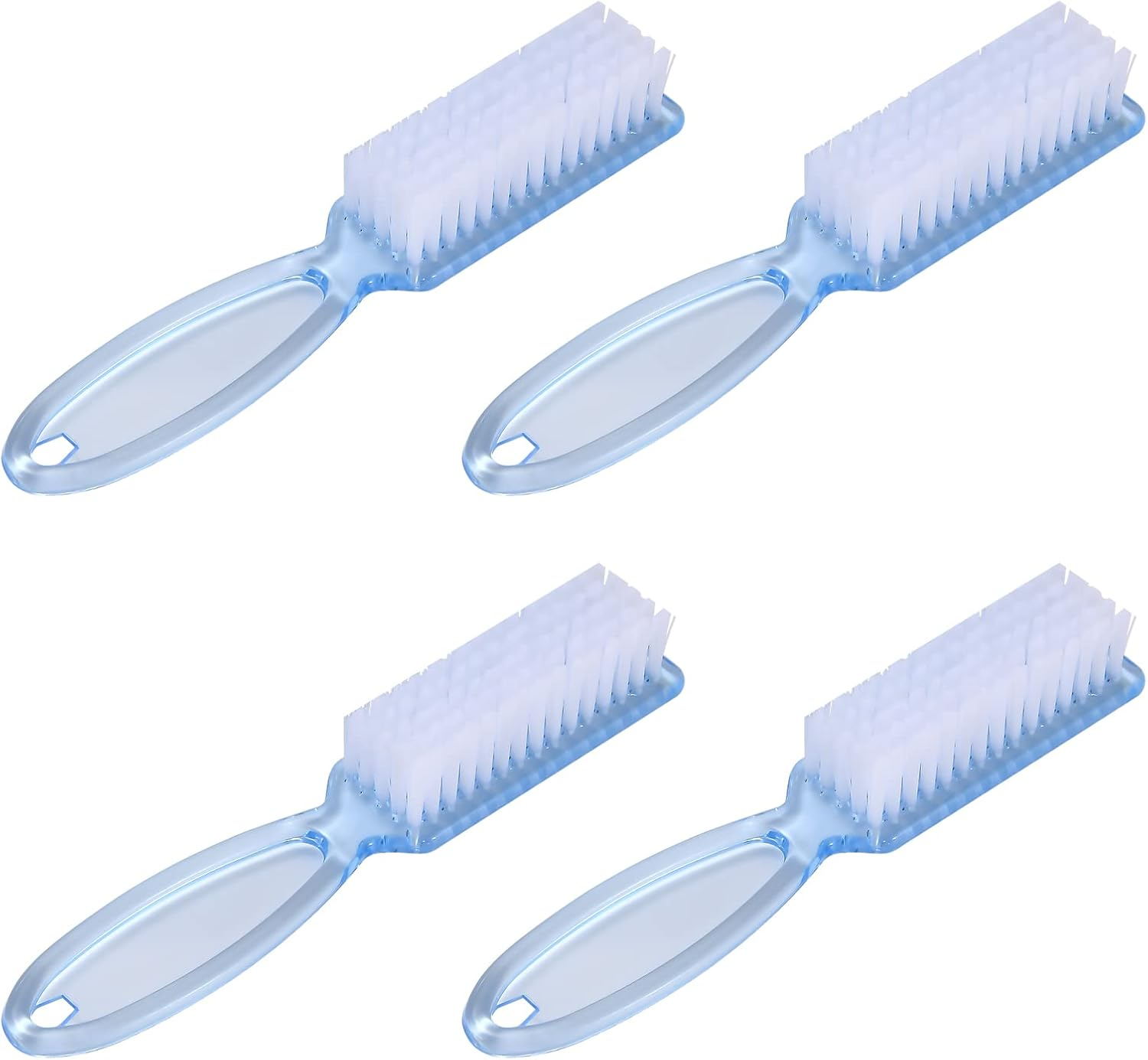 Yebeauty Nail Brush Fingernail Cleaner, 4 Pcs Hand Scrub Cleaning Brush Plastic Hand Finger Toes Scrubbing Brush, Pedicure Nail Scrubber