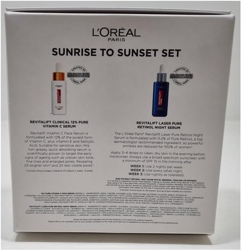 L'Oreal Paris Sunrise to Sunset 12% Pure Vitamin C and Pure Retinol Night Serum Skin Duo image number 4