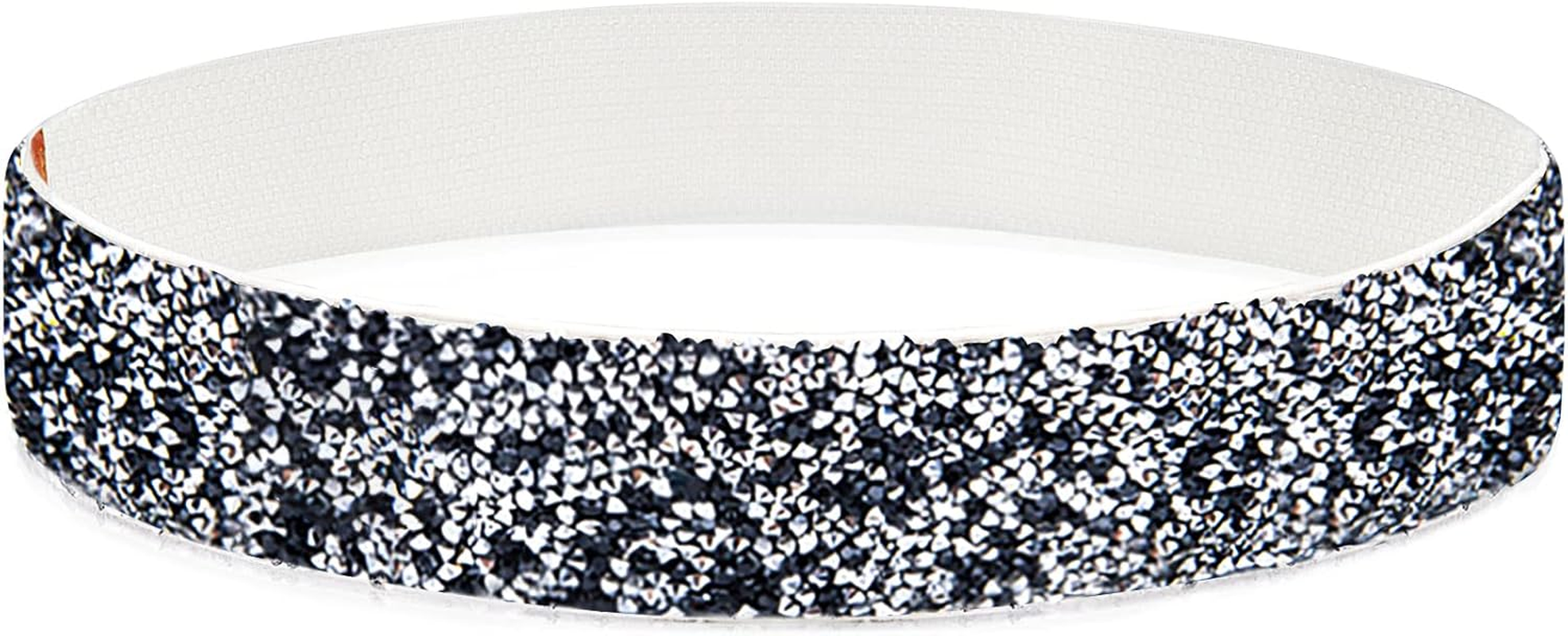 Yooai Rhinestone Elastic PU Leather Belt Shiny Crystal Stretch Waist Belt Wide Waist Band for Women Dress