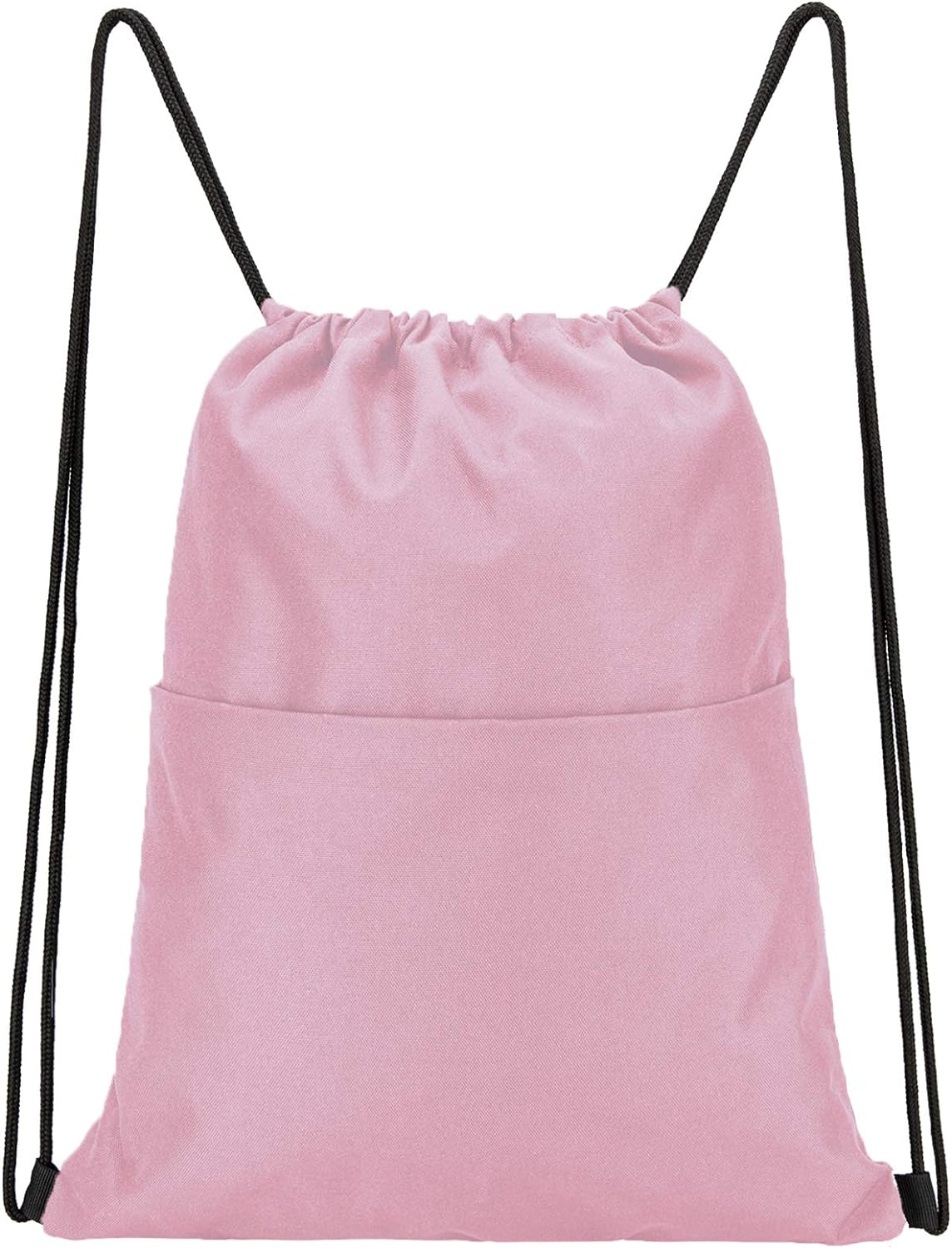 Vorspack Drawstring Backpack Water Resistant String Bag Sports Sackpack Gym Sack with Side Pocket for Men Women - Blue image number 5