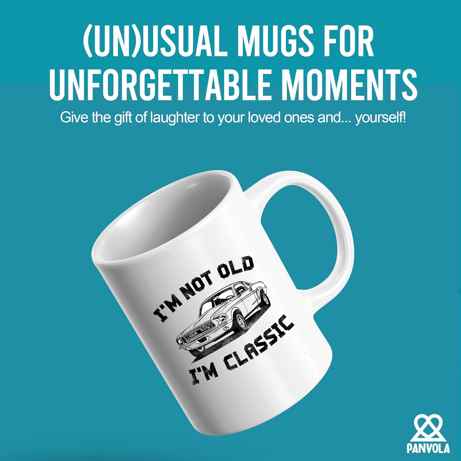 Panvola I'M Not Old I'M Classic Retirement Gift Mug Retired Senior Dad Father Grandpa Granddad Birthday Gifts for Car Lover Ceramic Cup 11 Oz White image number 4