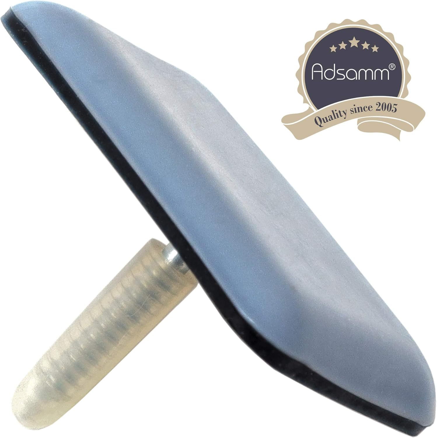 Adsamm PTFE-N-GR-2435-32 PTFE-N-GR-2435 32 X PTFE Gliders with Nail, Grey-Blue, 24X35 Mm image number 2