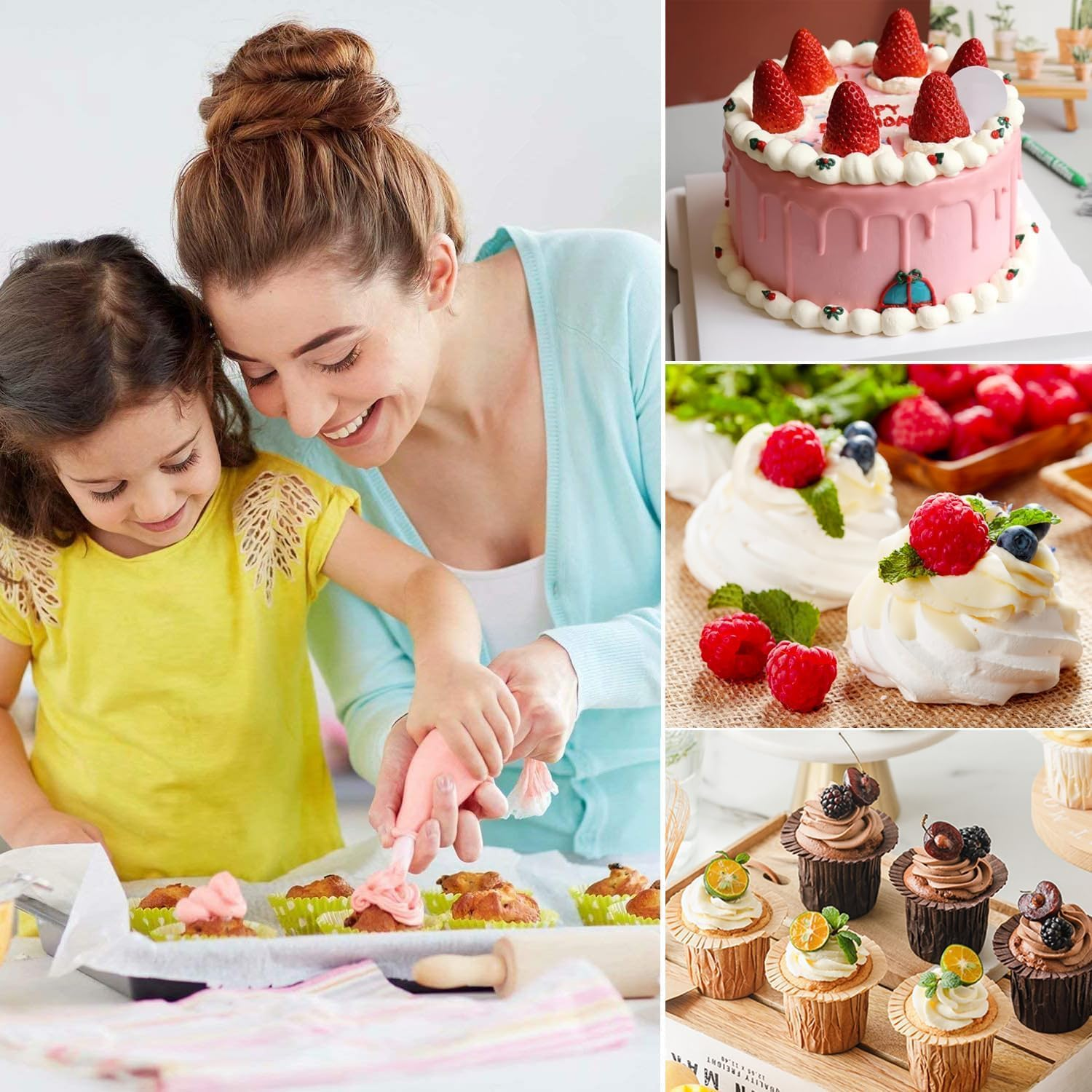 126Pcs Piping Bags & Tips Set for Beginners, Reusable Icing Nozzles & Couplers, Professional Frosting Kit for Cake, Cream, Cookie, Cupcake & DIY image number 3