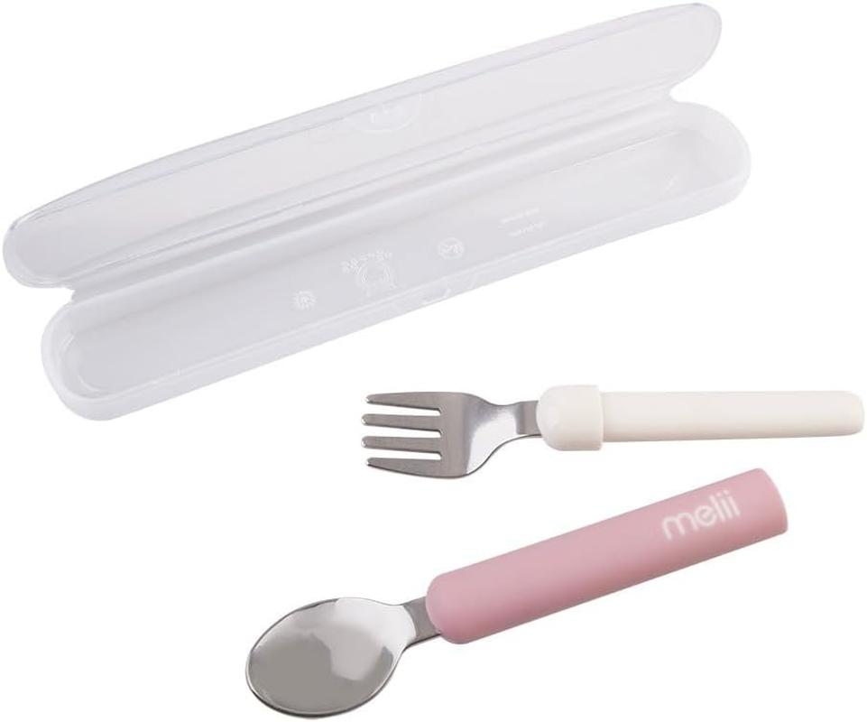 Melii Luxe Detachable Spoon & Fork - Pink image number 4