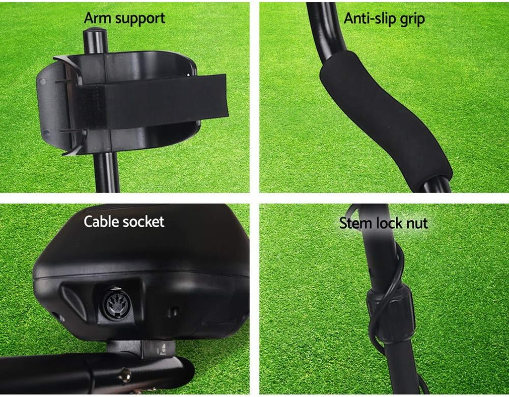 Weisshorn Metal Detector, 220Mm Deep Searching Sensitive Pinpointer Finder Bounty Hunter Portable Tracker Gold Detectors Handheld Outdoor Beach Camping Detecting Equipment, with Headphone LCD Black image number 4