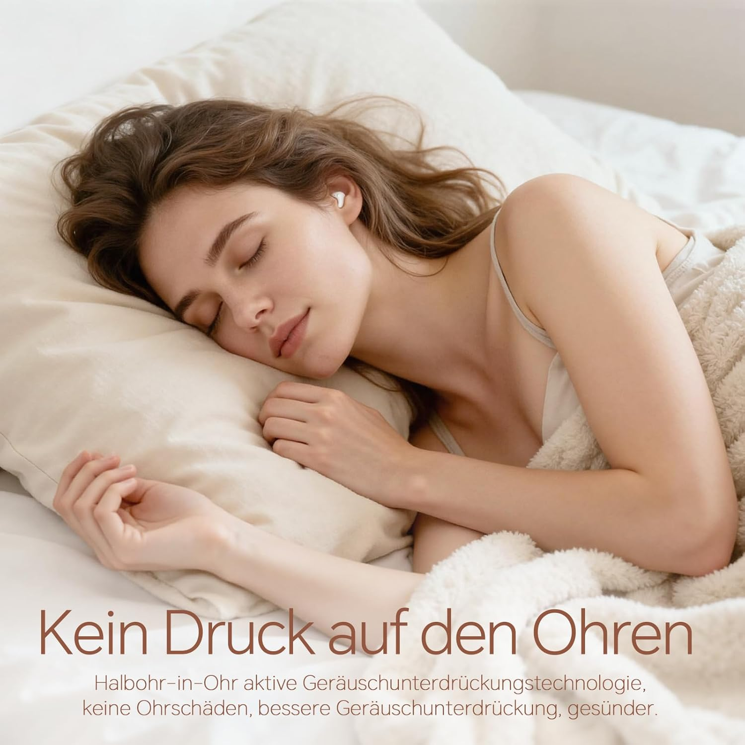 Xmenha In-Ear Sleep Bluetooth Wireless Mini Headphones Side Sleeper Wireless Sleep Headphones Earbuds Invisible Sleep Headphones Small Ears In-Ear Headphones Bluetooth Wireless Earphones image number 2