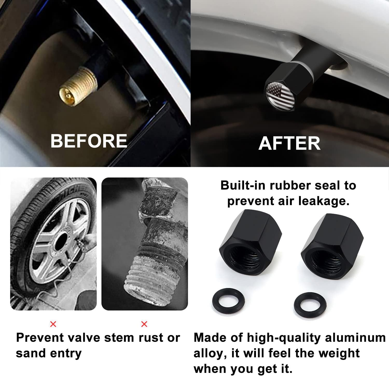 50 Cal Bullet Antenna Replacement for Ford F150 F250 F350 Super Duty Ford Raptor Bronco, & Dodge Ram & Chevy Silverado & GMC Sierra 1500 2500 3500 Trucks 1990 - Current, Car Accessories (Matte Black)