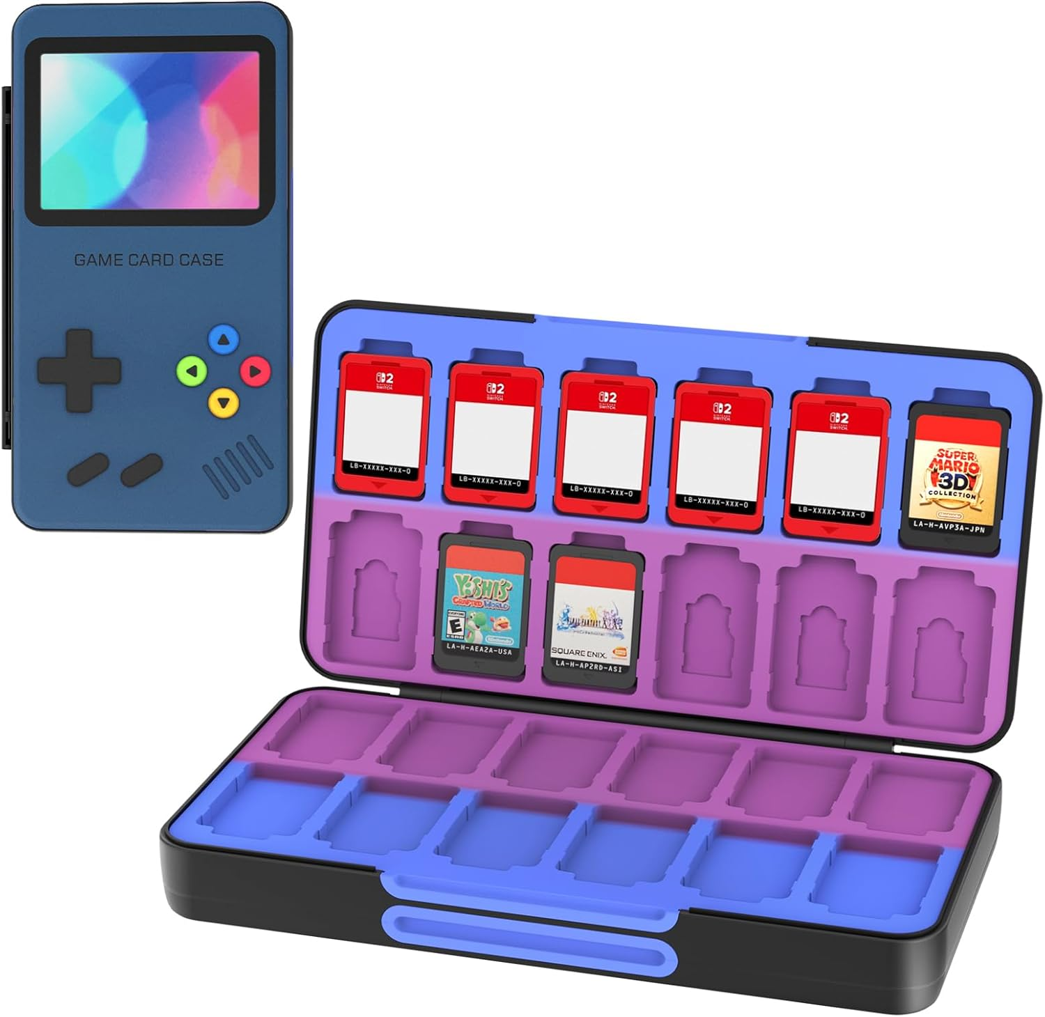THELIFELICIOUS Switch Game Card Case for Nintendo Switch/Switch Oled/Switch Lite, Games Card Holder with 24 Game Card Slots & 24 Micro SD Card Slots.&hellip;