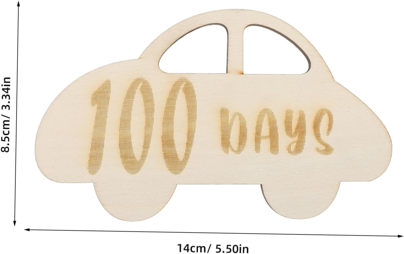 DOITOOL Wooden Milestone Cards Days Growth Marker Commemorative Photo Prop for Newborns for Home Decor and Memory Keeping Capture Every Milestone with Style image number 1