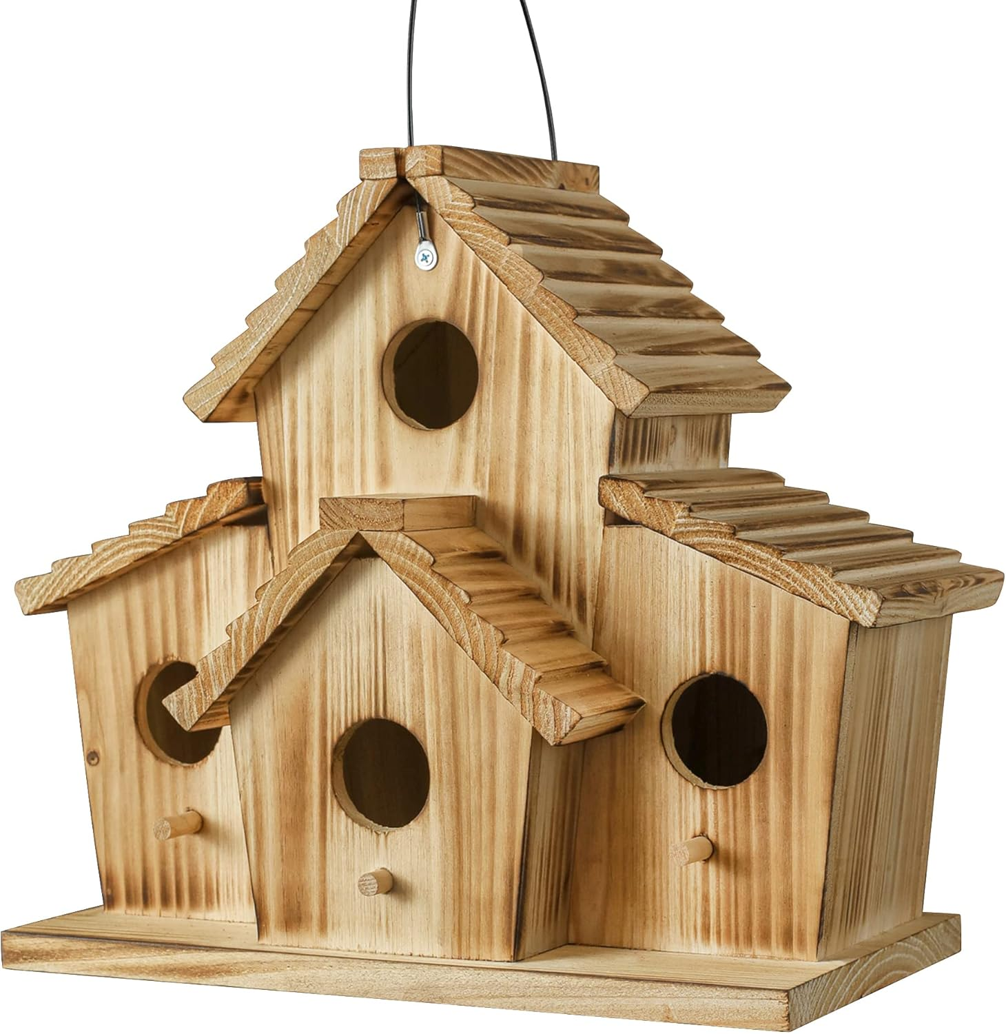 Birdhouse - Outdoor Bird House for Garden - Large Birdhouse Design for up to 4 Bird Families - Durable Hanging Birdhouses for Backyard, Patio, and Garden Decor