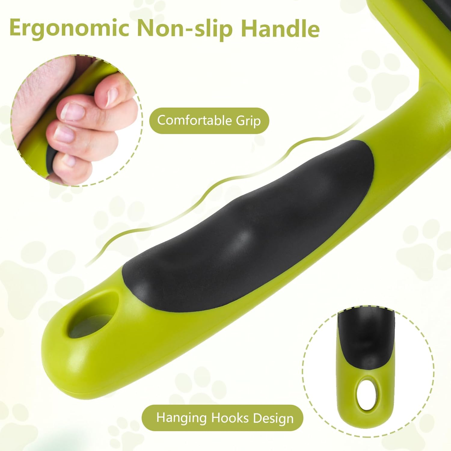 Elzle Dog Brush, Cat Brush, Cat Grooming Comb, Self-Cleaning Pet Hair Comb with Button, Dog Grooming Tool for Small, Medium and Large Pets for Detangling, Massaging and Cleaning image number 5