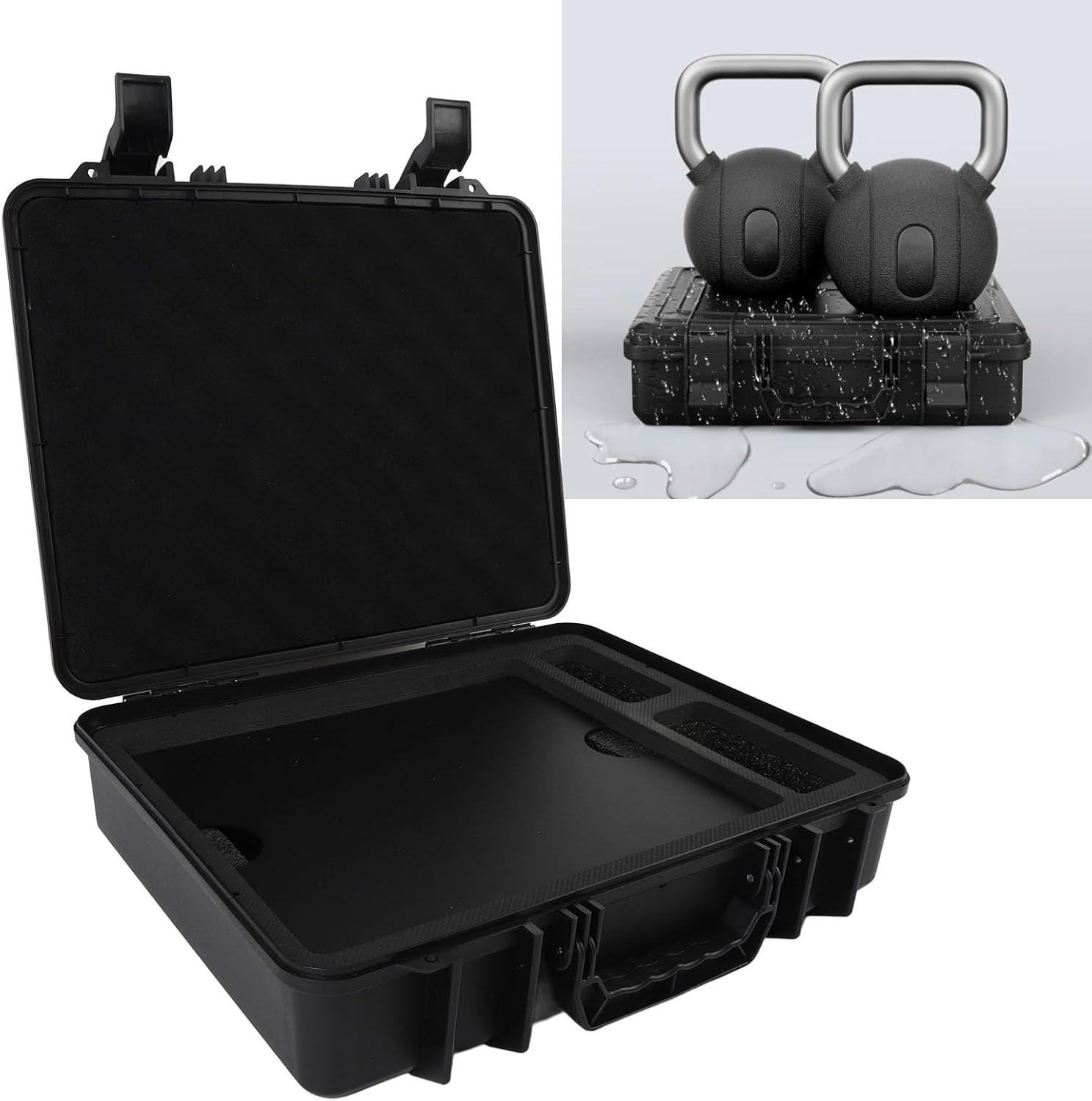 Mini Case for Travel, Waterproof Hard Case for Mini Dish Kit, Mini Carrying Case with Precision Cut Foam for Mini and Accessories