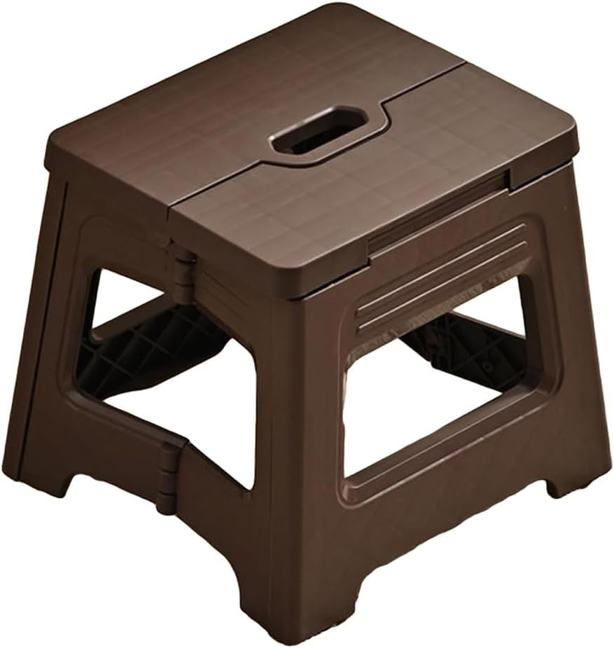 AIMALL Portable Folding Plastic Stool Large Retractable Chair for Outdoor Fishing Travel Camping, Compact Step Stool for Adults Kids, 11.6&times;9.2&times;9.4In