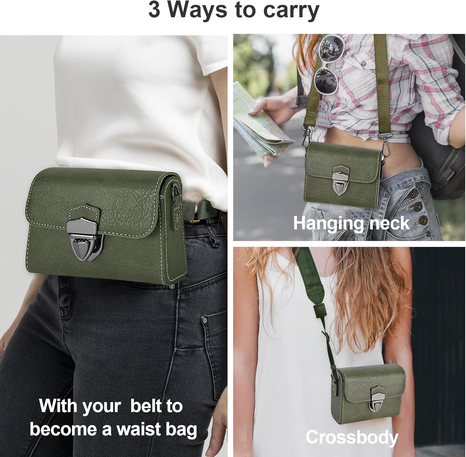 VOVMOEYA Camera Case for Canon Powershot Sx740/Sx730/Sx720,Retro PU Case for Canon G7X Mark III/G7X Markii/G7 X,Case for Sony RX100 Series,For Ricoh GR Iiix/Gr Iii/Grii/Gr,Three Carrying Methods, - Brown image number 7