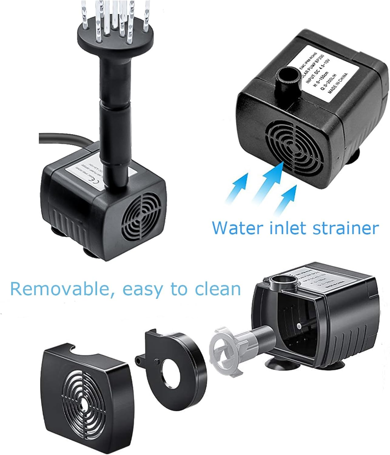 Lewisia 5W Solar Fountain Pump for Pool Pond Bird Bath Garden Decoration Submersible Fountain Pump Kit image number 1