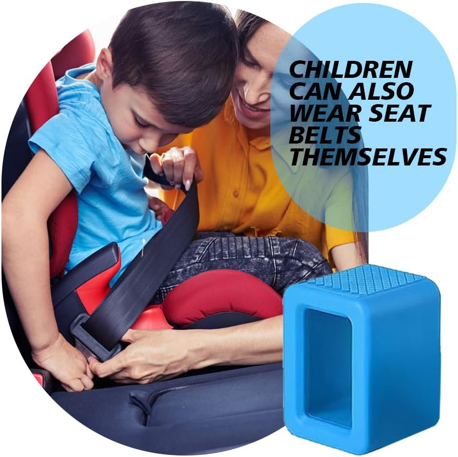 2 PCS Car Seat Belt Buckle Holder Durable Silicone Material Easy Access to the Buckles of Rear Seats Car Seatbelt Holder Makes Receptacle Upright Buckling for Easy Access Fit Most Car (Blue) image number 2