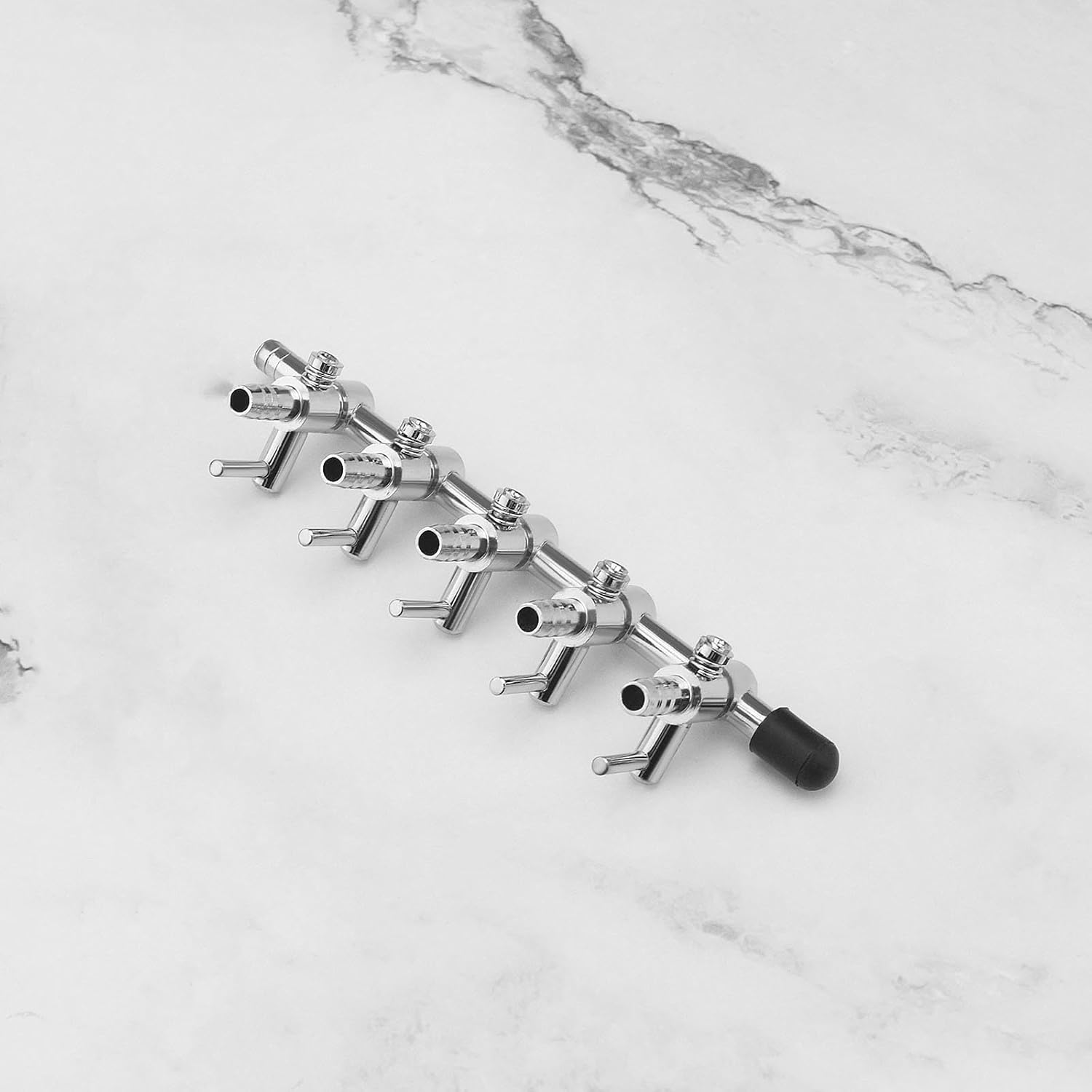 2PCS Aquarium Air Distribution Tubes Stainless Steel Aquarium Air Splitter Tube Adjustable Air Flow Control Valve for Aquarium Hatchery Aquaculture image number 6