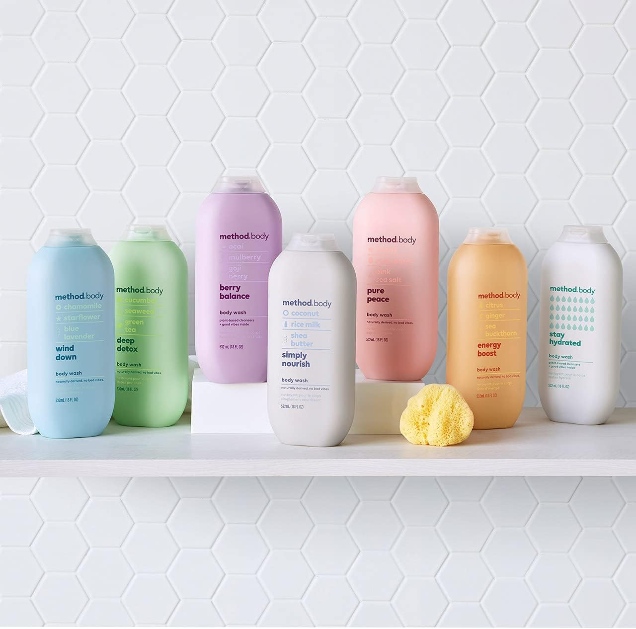 Method Moisturizing,Softening Body Wash, Wind Down, Paraben and Phthalate Free, 18 Oz (Pack of 1) image number 1