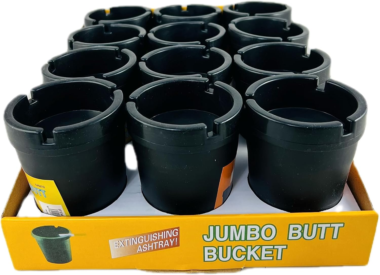 Lylac K005036 Butt Bucket Ashtray, Small, Black image number 4