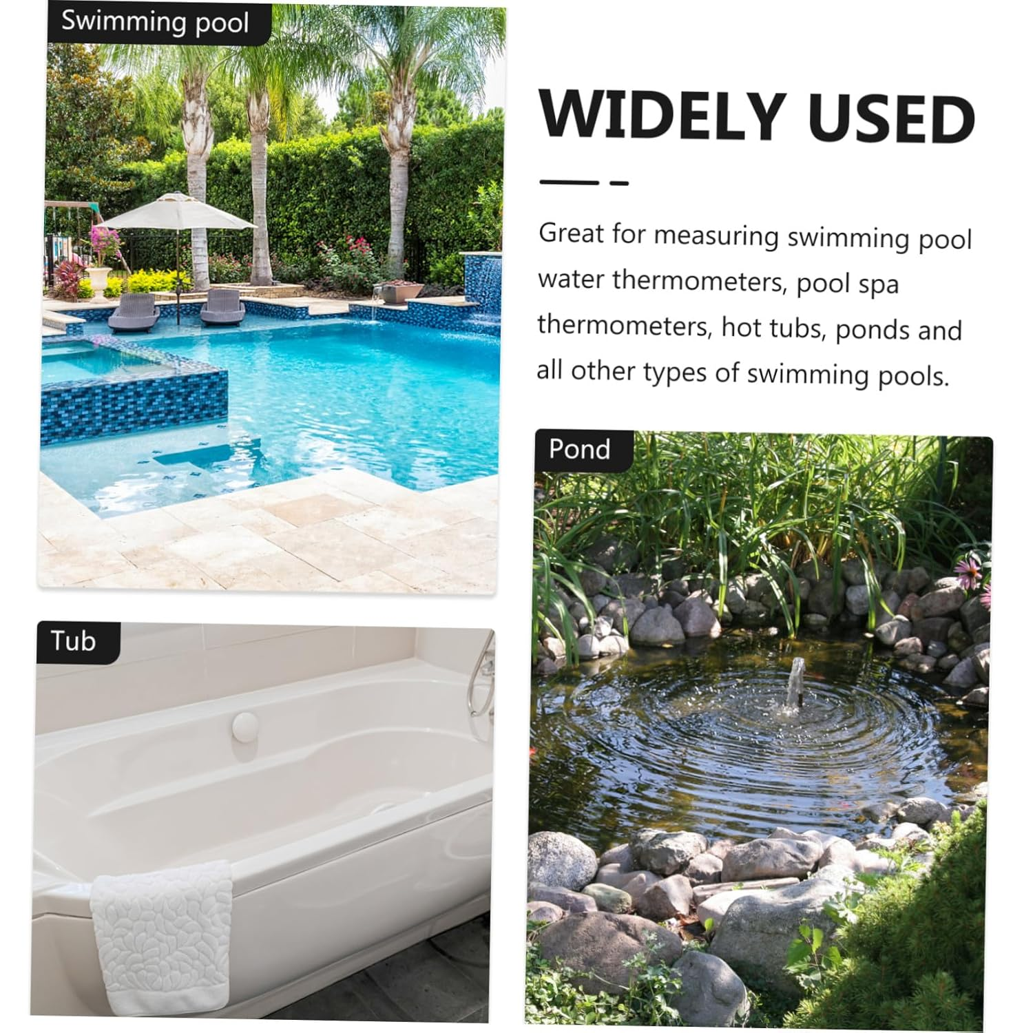 Alasum Floating Pool Thermometer Bath and Spa Temperature Gauge Fast Reading for Swimming Pools Fishponds and Hot Tubs image number 1