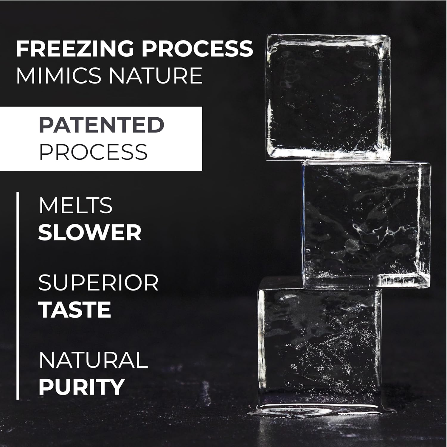 True Cubes Clear Ice Cube Maker, Clear Ice Mold - 4 Large Clear Ice Cubes for Cocktails, Drinks & Whiskey - Bpa-Free Silicone Square Ice Cube Mold - Whiskey Gifts for Men