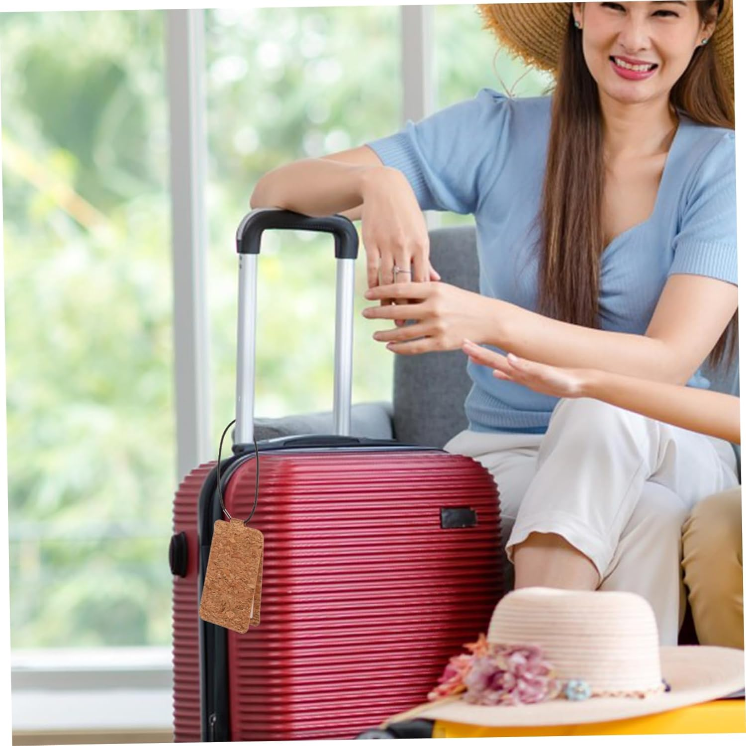 DEARMAMY 4Pcs Luggage Tags for Suitcases Carnival Cruise Baggage Id Cards Travel Tag Holders image number 6