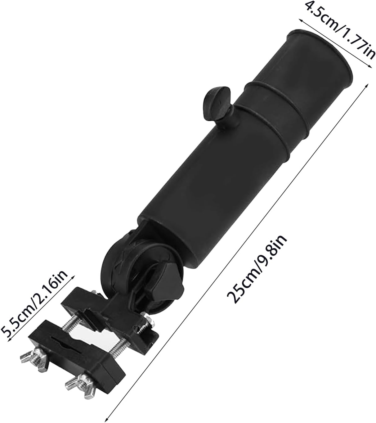 ZGWANSUI Golf Cart Umbrella Holder Mount, Adjustable Umbrella Holder for Golf Push Cart, Universal Golf Trolley Umbrella Holder Clamp Stand for Fishing Beach Chair Stroller Wheelchair - 1 Piece image number 2