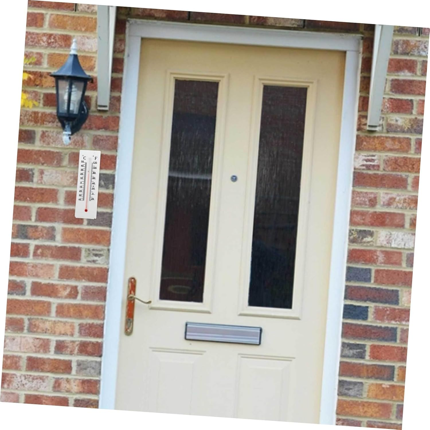 ULTECHNOVO 2Pcs Weatherproof Thermometer Key Cabinet Outdoor Key Hider Box for Office Decor Compact Portable Storage image number 4