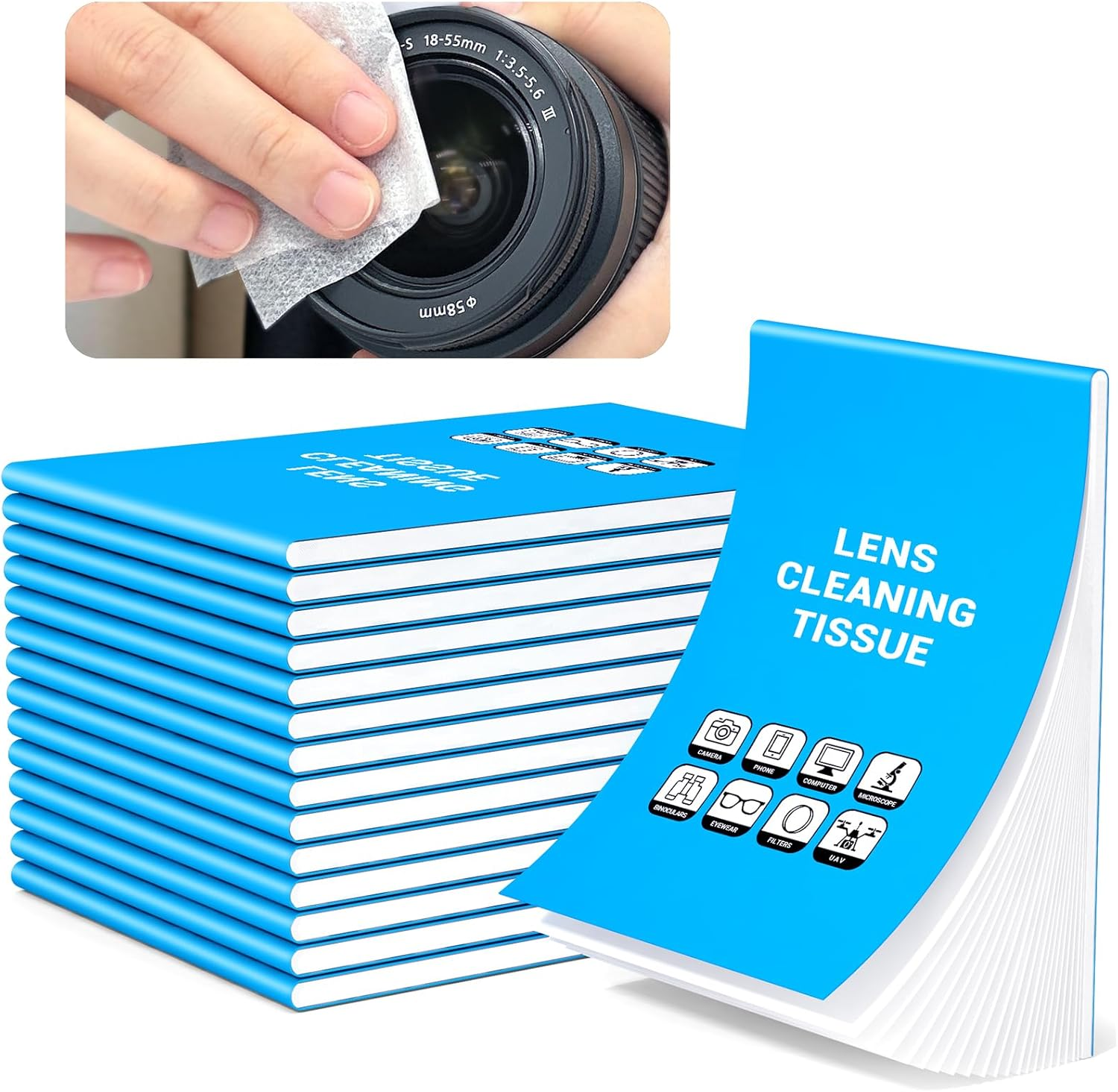 700 Sheets Lens Cleaning Tissue Paper - Premium Lens Paper for Microscope, Camera Lenses, and Precision Optics, Ideal for Lens Cleaning and Maintenance, Lens Cleaning Wipe image number 1