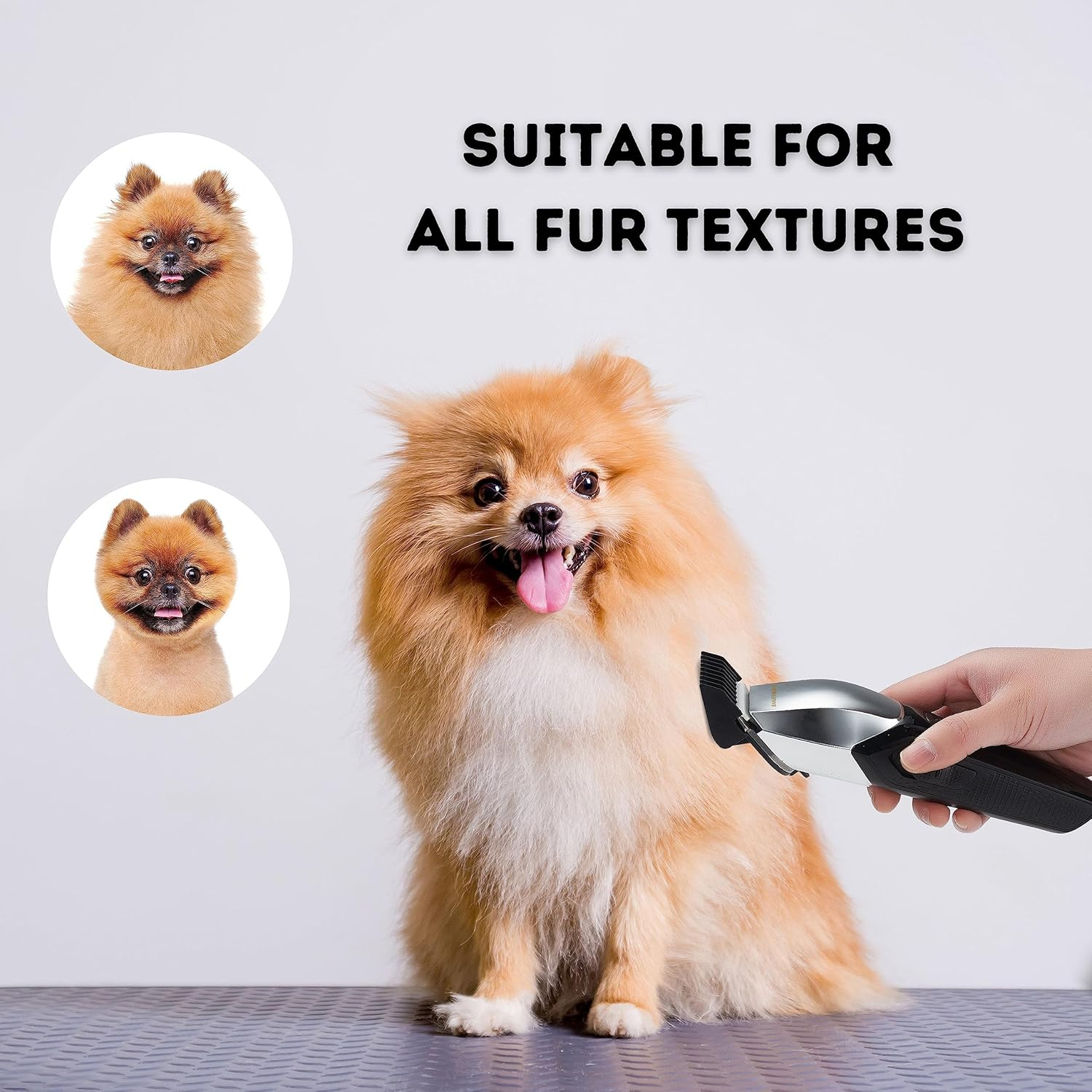 Barberboss Pet Clipper - Slim Design 100% Waterproof Multiple Accessories 8 Combs Ceramic Head LED Indicator Dog Cat Trimmer QR-9083
