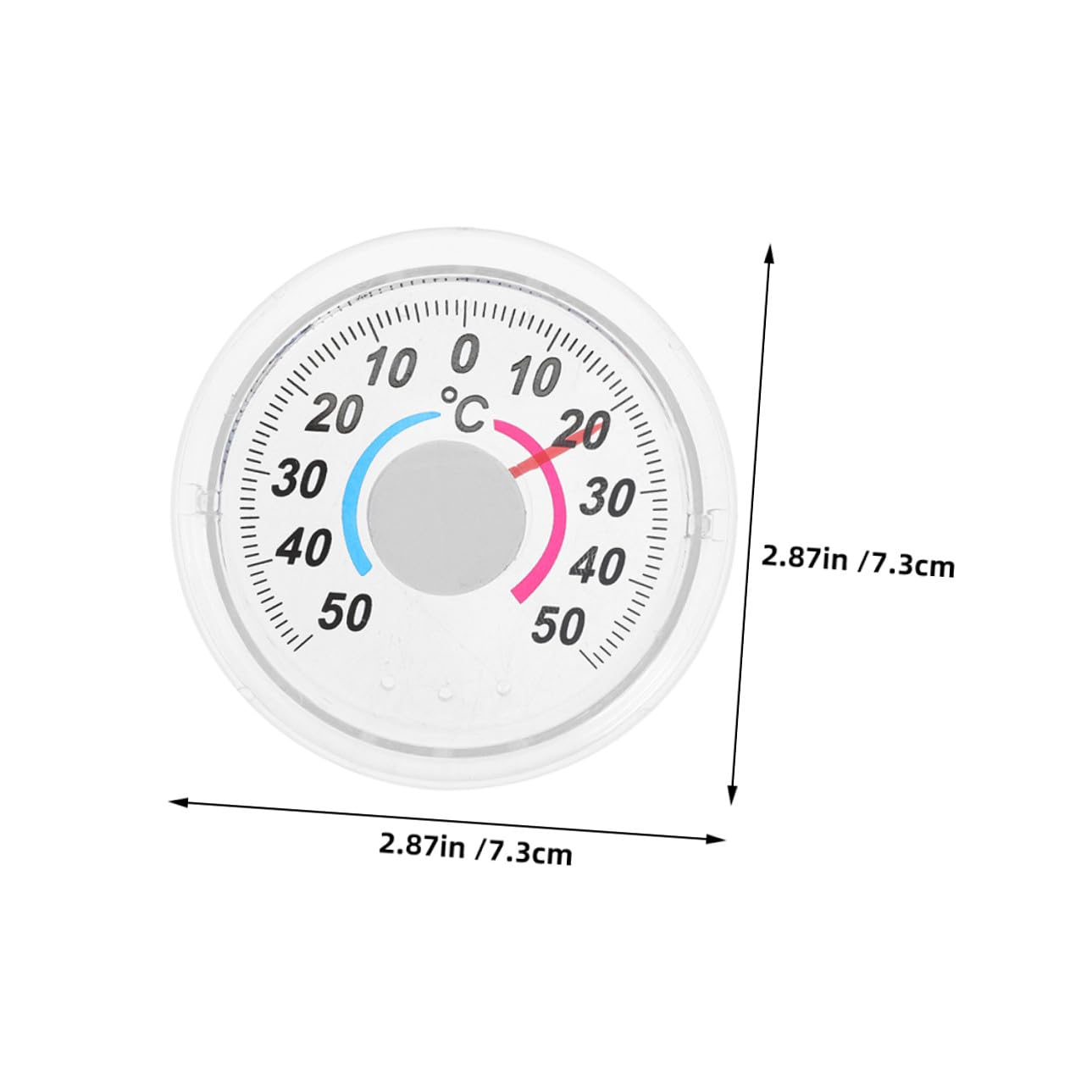 Portable round Indoor Window Thermometer Plastic Pointer Style Temperature Gauge for Door Use image number 6