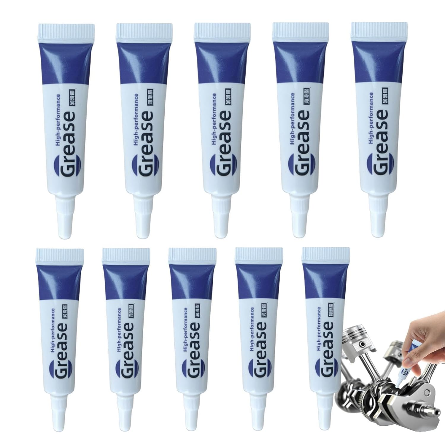 Silicone Grease for Rings | 10Pcs Multi Purpose Silicone Grease | Waterproof Plumbers Grease | Performance Seal Lubricating Oil for Use Most Surfaces, No Drip, No Freeze Lubrication image number 4