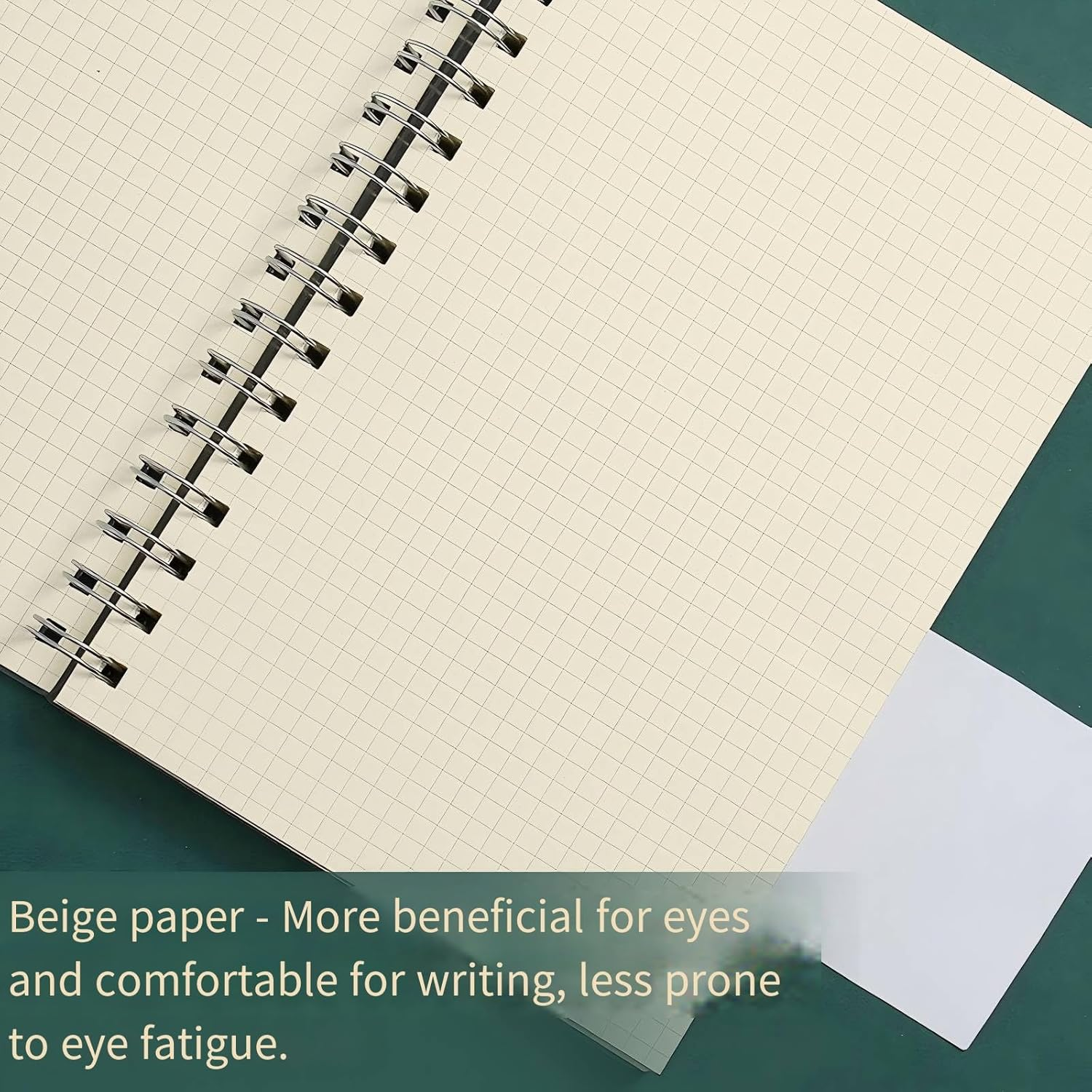 LORJE 1 Pack A5 Spiral Notebook, 80 Sheet Thick Paper, Flexible Plastic Cover, Smooth Writing Aesthetic for School, Work Office (Plain) image number 5