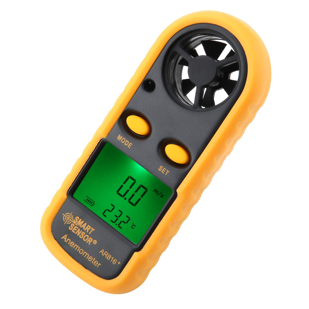 Smart Sensor AR816+, Wind Speed Meter, Air Speed Tester, 0~30M/S / -10&deg;C~45&deg;C Auto/Manual Power off LCD Display for Wind Speed Flying Kite image number 1